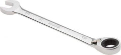 Proto - 15mm 12 Point Combination Wrench - 0° Offset Angle, 7-7/8" OAL, Steel, Chrome Finish - Exact Tool & Supply