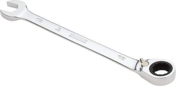 Proto - 12mm 12 Point Combination Wrench - 0° Offset Angle, 6-3/4" OAL, Steel, Chrome Finish - Exact Tool & Supply