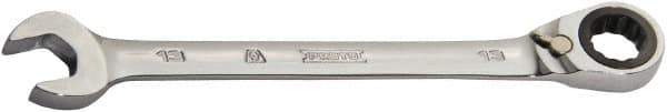 Proto - 21mm 12 Point Combination Wrench - 0° Offset Angle, 11-7/16" OAL, Steel, Chrome Finish - Exact Tool & Supply