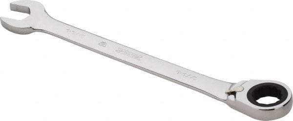 Proto - 1-1/4" 12 Point Combination Wrench - 0° Offset Angle, 16-3/4" OAL, Steel, Chrome Finish - Exact Tool & Supply