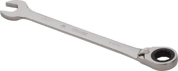Proto - 1-1/8" 12 Point Combination Wrench - 0° Offset Angle, 15-7/8" OAL, Steel, Chrome Finish - Exact Tool & Supply