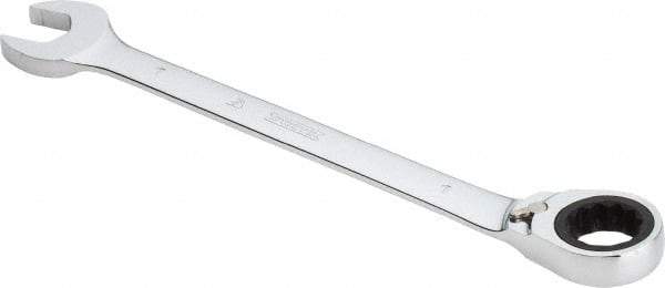Proto - 1" 12 Point Combination Wrench - 0° Offset Angle, 12-3/4" OAL, Steel, Chrome Finish - Exact Tool & Supply