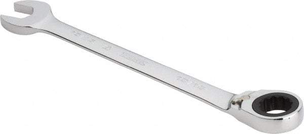 Proto - 15/16" 12 Point Combination Wrench - 0° Offset Angle, 12-3/4" OAL, Steel, Chrome Finish - Exact Tool & Supply