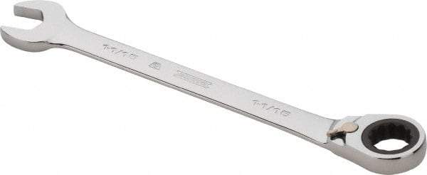 Proto - 1-1/16" 12 Point Combination Wrench - 0° Offset Angle, 14-1/8" OAL, Steel, Chrome Finish - Exact Tool & Supply