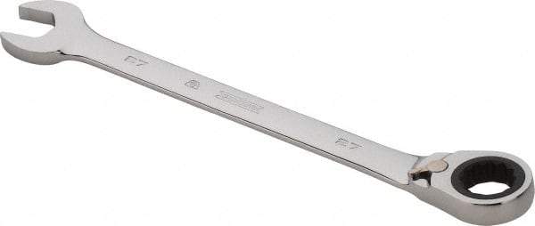 Proto - 27mm 12 Point Combination Wrench - 0° Offset Angle, 14-1/8" OAL, Steel, Chrome Finish - Exact Tool & Supply