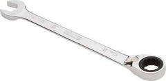 Proto - 9/16" 12 Point Combination Wrench - 0° Offset Angle, 7-1/2" OAL, Steel, Chrome Finish - Exact Tool & Supply