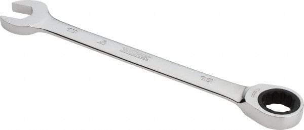 Proto - 18mm 12 Point Combination Wrench - 0° Offset Angle, 9-5/16" OAL, Steel, Chrome Finish - Exact Tool & Supply
