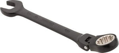 Proto - 19mm 12 Point Flexhead Combination Wrench - 15° Offset Angle, 8" OAL, Steel, Black Chrome Finish - Exact Tool & Supply