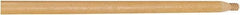 Rubbermaid - 54 x 1-1/16" Wood Handle for Push Brooms - Threaded Connection, Tan - Exact Tool & Supply
