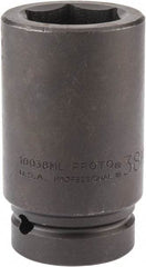 Proto - 1" Drive 38mm Deep Impact Socket - 6 Points, 4" OAL - Exact Tool & Supply