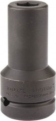 Proto - 1" Drive 3/4" Deep Impact Socket - 6 Points, 4" OAL - Exact Tool & Supply