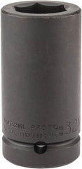 Proto - 1" Drive 32mm Deep Impact Socket - 6 Points, 4" OAL - Exact Tool & Supply