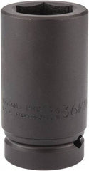 Proto - 1" Drive 36mm Deep Impact Socket - 6 Points, 4" OAL - Exact Tool & Supply