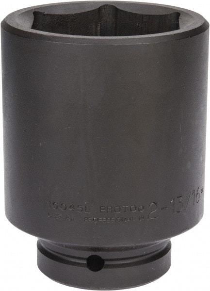 Proto - 1" Drive 2-13/16" Deep Impact Socket - 6 Points, 5" OAL - Exact Tool & Supply