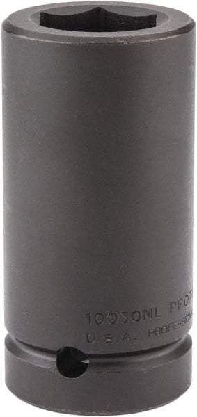 Proto - 1" Drive 30mm Deep Impact Socket - 6 Points, 4" OAL - Exact Tool & Supply