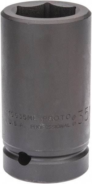 Proto - 1" Drive 35mm Deep Impact Socket - 6 Points, 4" OAL - Exact Tool & Supply