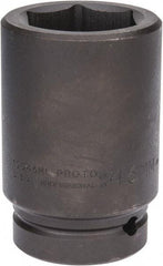 Proto - 1" Drive 46mm Deep Impact Socket - 6 Points, 4-1/8" OAL - Exact Tool & Supply