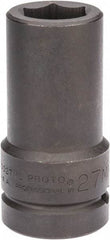 Proto - 1" Drive 27mm Deep Impact Socket - 6 Points, 4" OAL - Exact Tool & Supply