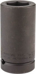 Proto - 1" Drive 33mm Deep Impact Socket - 6 Points, 4" OAL - Exact Tool & Supply