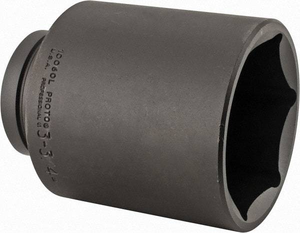 Proto - 1" Drive 3-3/4" Deep Impact Socket - 6 Points, 6-1/4" OAL - Exact Tool & Supply