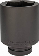 Proto - 1" Drive 3-1/8" Deep Impact Socket - 6 Points, 5-1/2" OAL - Exact Tool & Supply