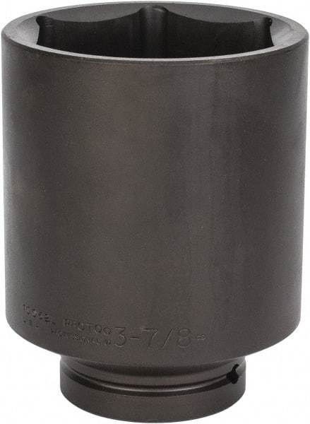 Proto - 1" Drive 3-7/8" Deep Impact Socket - 6 Points, 6-3/8" OAL - Exact Tool & Supply