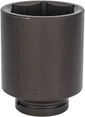 Proto - 1" Drive 3-5/8" Deep Impact Socket - 6 Points, 6-1/8" OAL - Exact Tool & Supply