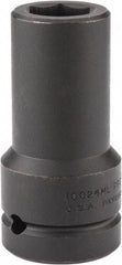 Proto - 1" Drive 24mm Deep Impact Socket - 6 Points, 4" OAL - Exact Tool & Supply