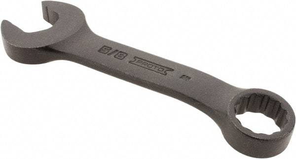 Proto - 5/8" 12 Point Offset Combination Wrench - 15° Offset Angle, 4-13/16" OAL, Steel, Black Finish - Exact Tool & Supply