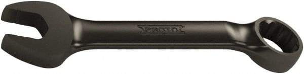 Proto - 1/4" 12 Point Offset Combination Wrench - 15° Offset Angle, 3-1/4" OAL, Steel, Black Finish - Exact Tool & Supply