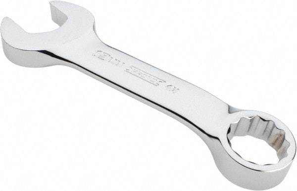 Proto - 19mm 12 Point Offset Combination Wrench - 15° Offset Angle, 5-7/16" OAL, Steel, Chrome Finish - Exact Tool & Supply