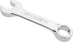 Proto - 17mm 12 Point Offset Combination Wrench - 15° Offset Angle, 5-1/16" OAL, Steel, Chrome Finish - Exact Tool & Supply