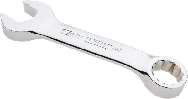 Proto - 16mm 12 Point Offset Combination Wrench - 15° Offset Angle, 4-7/8" OAL, Steel, Chrome Finish - Exact Tool & Supply