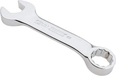 Proto - 15mm 12 Point Offset Combination Wrench - 15° Offset Angle, 4-11/16" OAL, Steel, Chrome Finish - Exact Tool & Supply