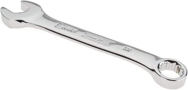 Proto - 8mm 12 Point Offset Combination Wrench - 15° Offset Angle, 3-1/2" OAL, Steel, Chrome Finish - Exact Tool & Supply