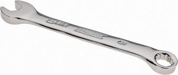 Proto - 6mm 12 Point Offset Combination Wrench - 15° Offset Angle, 3-1/4" OAL, Steel, Chrome Finish - Exact Tool & Supply