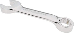 Proto - 5/8" 12 Point Offset Combination Wrench - 15° Offset Angle, 4-13/16" OAL, Steel, Chrome Finish - Exact Tool & Supply