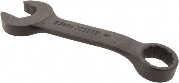 Proto - 17mm 12 Point Offset Combination Wrench - 15° Offset Angle, 5-1/16" OAL, Steel, Black Finish - Exact Tool & Supply