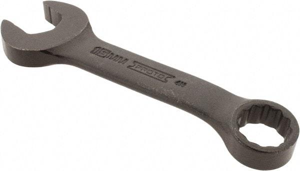 Proto - 15mm 12 Point Offset Combination Wrench - 15° Offset Angle, 4-11/16" OAL, Steel, Black Finish - Exact Tool & Supply