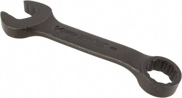 Proto - 14mm 12 Point Offset Combination Wrench - 15° Offset Angle, 4-1/2" OAL, Steel, Black Finish - Exact Tool & Supply