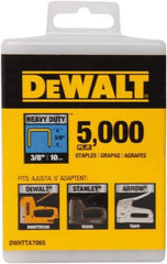 DeWALT - 3/8" Wide Steel Heavy Duty Staples - 13/32" Leg Length - Exact Tool & Supply