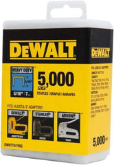 DeWALT - 5/16" Wide Steel Heavy Duty Staples - 5/16" Leg Length - Exact Tool & Supply