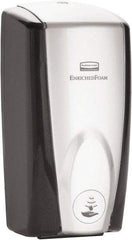 Rubbermaid - 1100 mL Foam Hand Soap Dispenser - Plastic, Hanging, Black & Chrome - Exact Tool & Supply