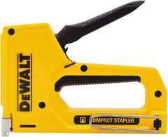 DeWALT - Manual Staple Gun - 1/4, 5/16, 3/8, 1/2" Staples, Yellow & Black, Aluminum - Exact Tool & Supply
