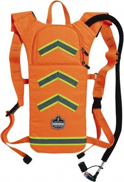 Ergodyne - Low Profile Orange Hydration Backpack - 17 Inch Long x 10-1/2 Inch Wide x 1-1/2 Inch Deep, 70 Ounce Reservoir Capacity - Exact Tool & Supply
