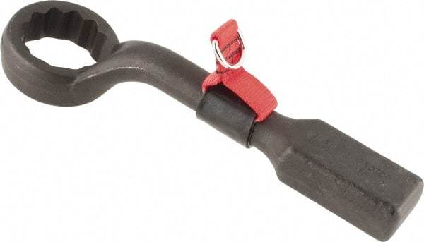 Proto - 2-3/8" 12 Point Tethered Striking Box Wrench - Single End, 13-1/2" OAL, Steel, Black Finish - Exact Tool & Supply