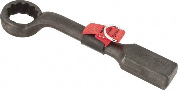 Proto - 50mm 12 Point Tethered Striking Box Wrench - Single End, 13-7/16" OAL, Steel, Black Finish - Exact Tool & Supply