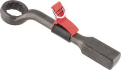 Proto - 41mm 12 Point Tethered Striking Box Wrench - Single End, 12-1/4" OAL, Steel, Black Finish - Exact Tool & Supply