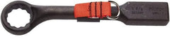 Proto - 1-11/16" 12 Point Tethered Striking Box Wrench - Single End, 13-7/16" OAL, Steel, Black Finish - Exact Tool & Supply