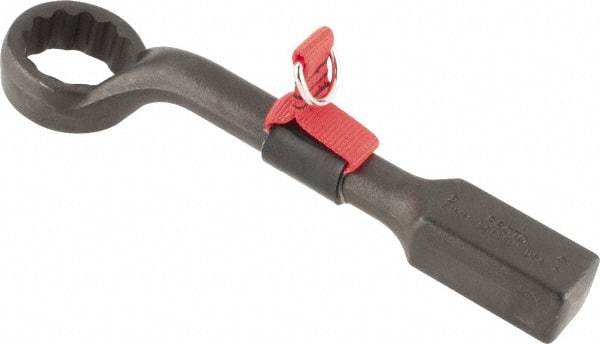 Proto - 2" 12 Point Tethered Striking Box Wrench - Single End, 13-7/16" OAL, Steel, Black Finish - Exact Tool & Supply